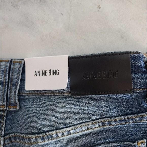 Anine Bing Lowrise Blue Skinny Leg Jeans 27 New With Tag size fit like 24-26 - Picture 7 of 7